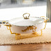 Мармитница фарфоровая для вторых блюд Margaret 1,5 л Yiwu YYSH1215 - фото 2